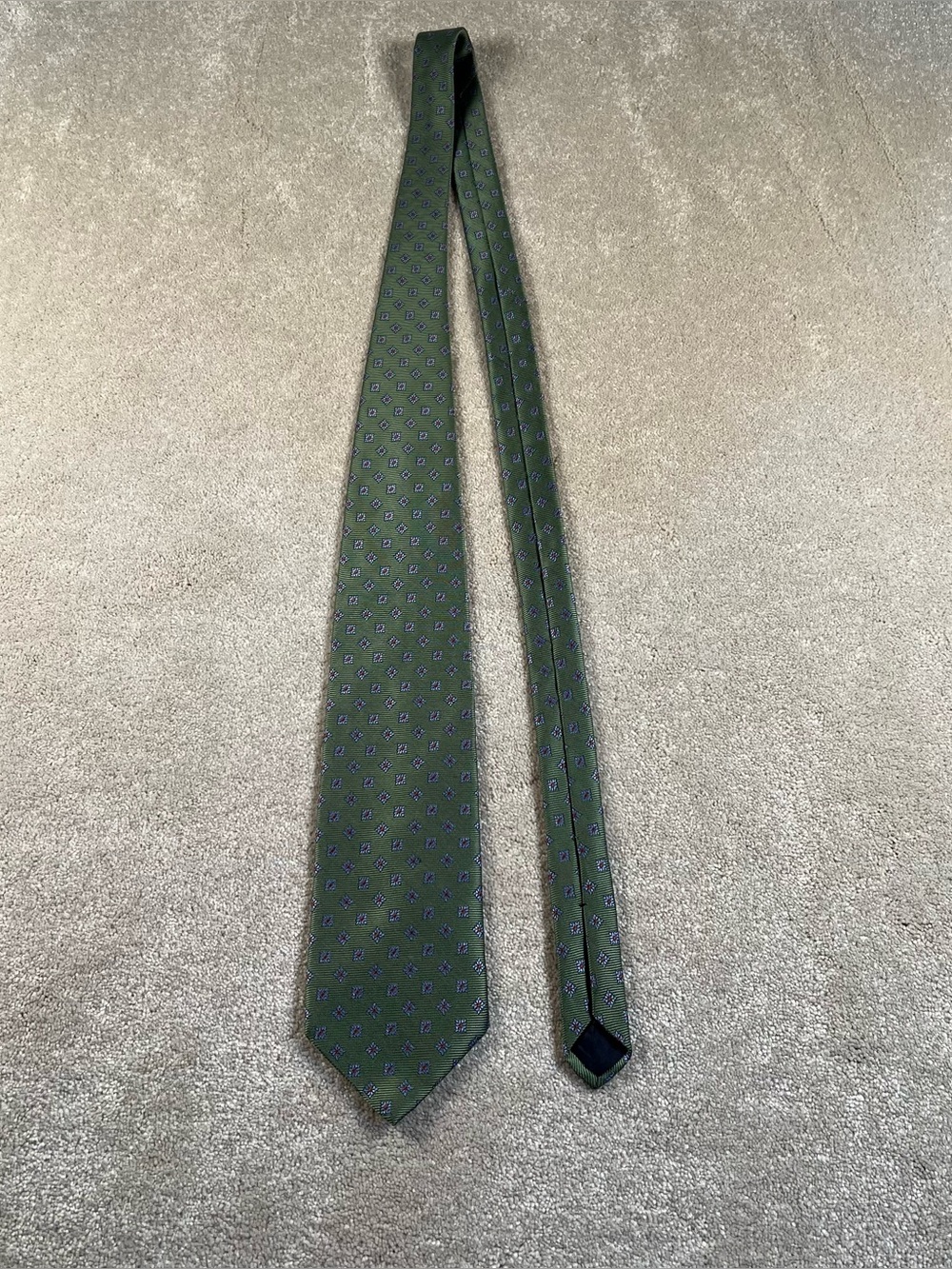 Brooks Brothers 346 Silk Neck Tie Green wedding workwear stain resistant - Picture 2 of 6